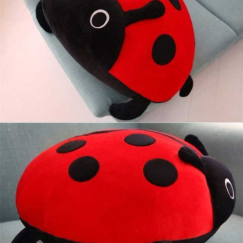  Remeehiぬいぐるみ　テントウムシ　幸せを呼ぶテントウムシ　ぬいぐるみ　抱き枕　だきまくら　クッション　70cm