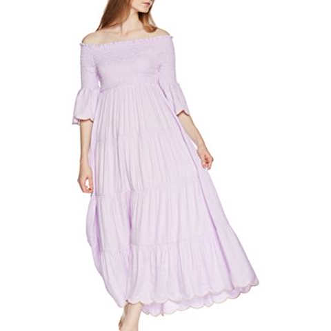 [ジェラート ピケ] オリエンタルパジャマオフショルワンピ レディース PWCO182355 LAV 日本 F (FREE サイズ)