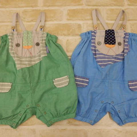 動物モチーフロンパース