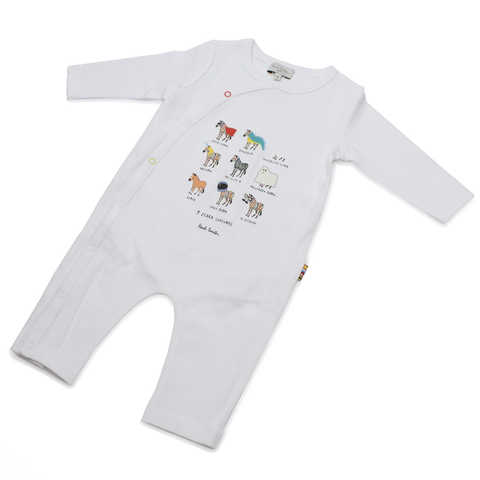 ゼブラブリント ベビーカバーオール