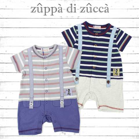 半袖ロンパース（レイヤード風）