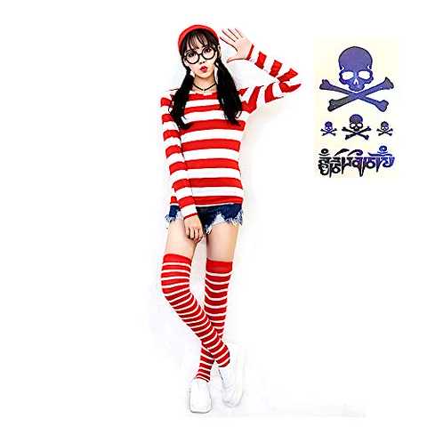 HAROHARO ウォーリー コスプレ 仮装 ウォーリーを探せ ハロウィン コスチューム レディース M