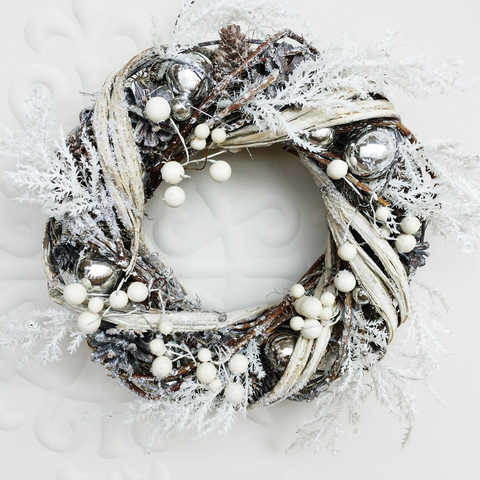 モノトーンリース スノーフレーク