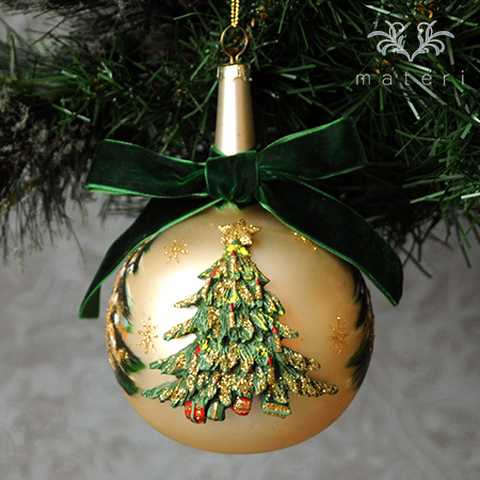 ツリーデコガラスボールゴールド