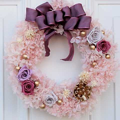 グレイッシュピンクリース-プリザ