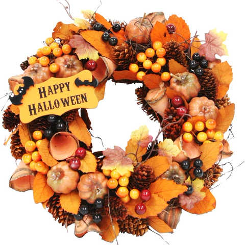happy Halloweenアレンジリース❣️もこ❣️２つセット❣️ happy Halloweenアレンジリース❣️もこ❣️2つセット