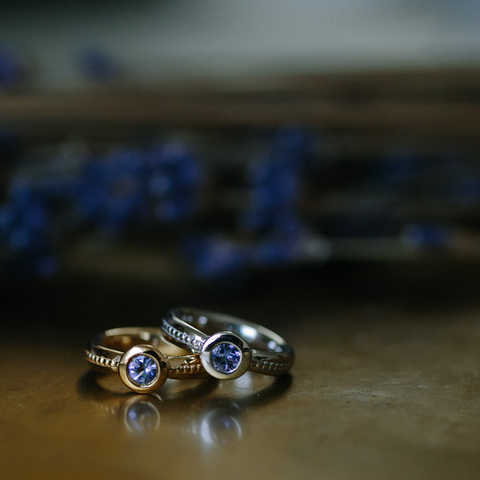 "Coco" Baby Ring / 12月 タンザナイト / K18 Yellow Gold