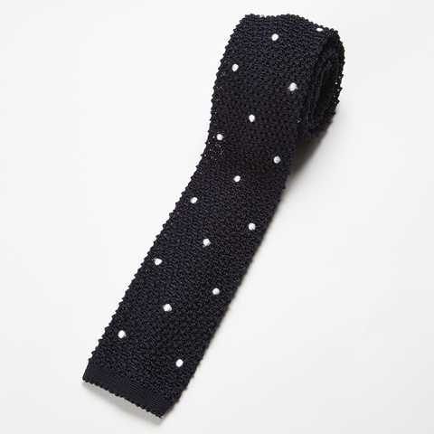 ドット柄ニットタイ