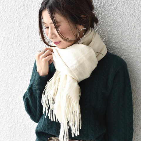ソリッドカシミヤストール