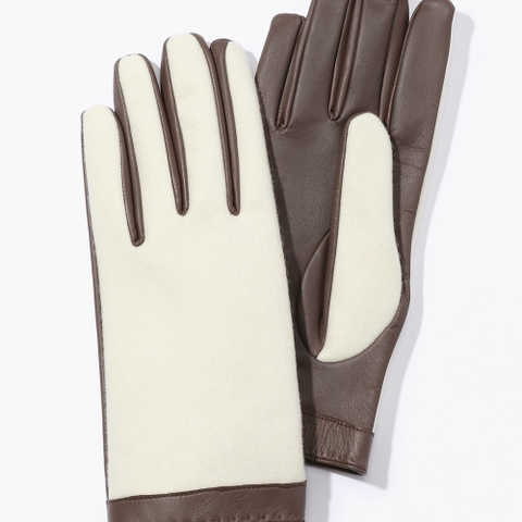 TOMORROWLAND ウール×レザー グローブ