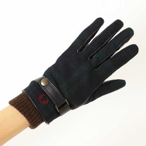 WOVEN / LEATHER MIX GLOVES