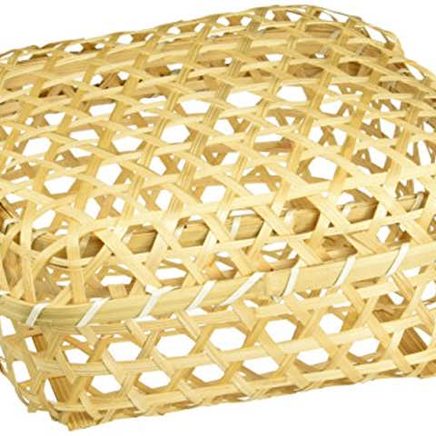 竹バスケット ふた付きカゴ22cm 27-31