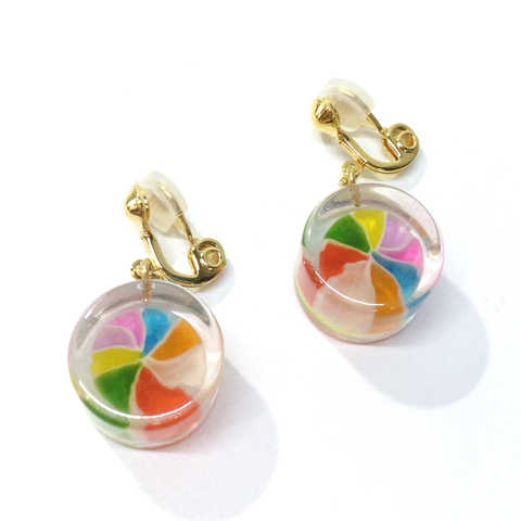 飴のイヤリング　ミニネオン