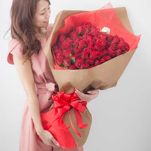 プロポーズ用 生花バラ108本の花束 メッセージローズ