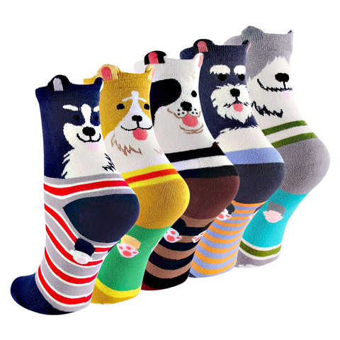 (コナミヤ) Konamiya レディースかわいい靴下 動物柄ソックス カラフルファッション靴下セット