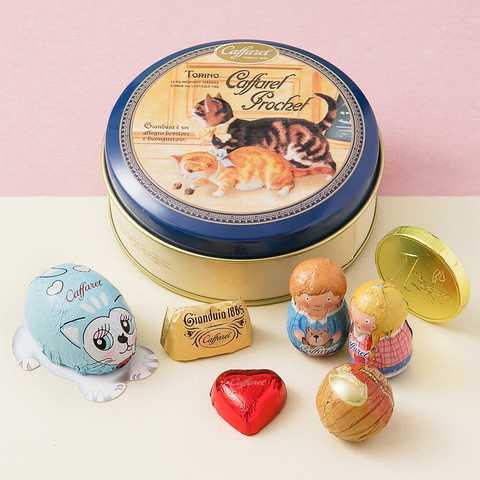 チョコラティーノ缶 ネコ チョコレート 袋付き