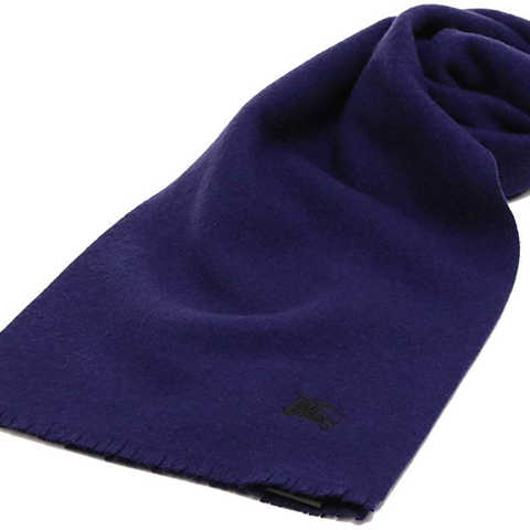 [バーバリー] BURBERRY マフラー ストール エンブロイダリー フェルトウール 138 * 20cm 無地