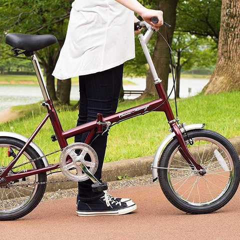 ミムゴ(MIMUGO) 16インチ折畳自転車 FDB16 MG-CM16 クラシックレッド