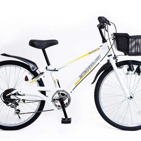 21Technology 【21テクノロジー】 子ども自転車 キッズマウンテン 24インチ シマノ6段変速 ダイナモライト付き 後輪サークル錠 チェーンケース付き 適用身長目安125cmより KD246〕