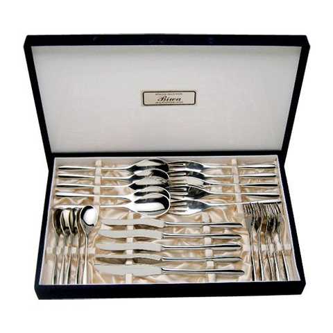 ALFACT 琵琶 ディナーセット25pc カトラリーセット (名入れ無料)【日本製/荒澤製作所】