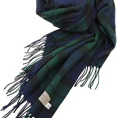 [ロキャロン] Lochcarron of scotland 英国スコットランド製 超大判 ストール ラムズウール タータンチェック ブランケット ラグ 英国王室ご愛用