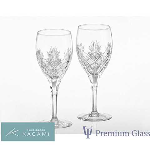 カガミクリスタル ペアワイングラス赤 (ボナール・KWP274-2532）