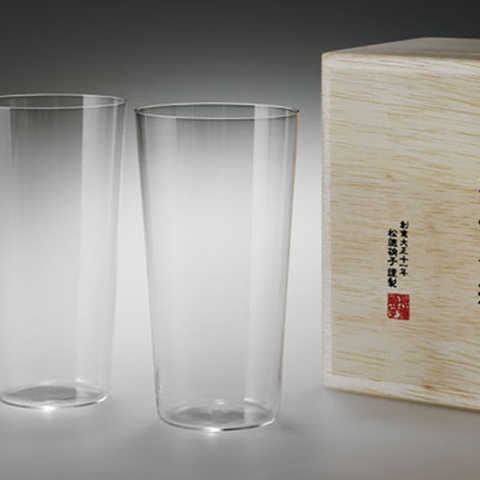 うすはり グラス タンブラー 2個 セット L 木箱