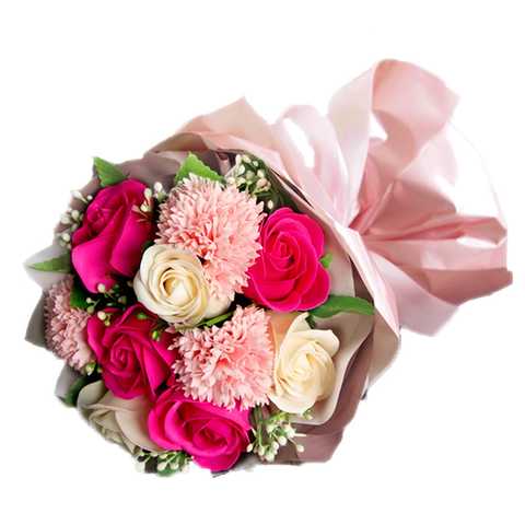 ソープフラワー 花束 ブーケ ピンク ローズ カーネーション バラの花束 造花 枯れない花 誕生日 発表会 還暦 お祝い 送別会 古希 喜寿 お見舞い 挨拶