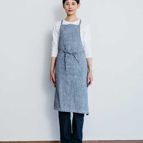 【new】リネンフルエプロン　ミア