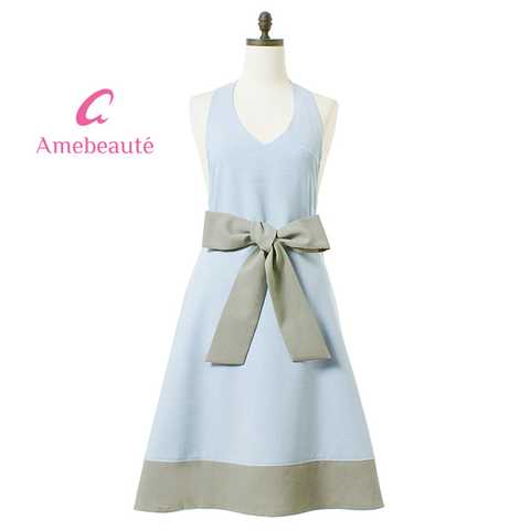 サックス＆ライトグレーローブエプロン ARB23