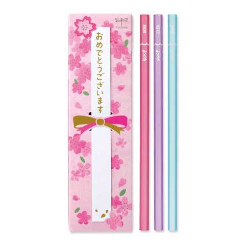 お祝いえんぴつ(女の子) 教科書風 ハート 彫刻 MP-KW02-2B トンボ鉛筆 ippo! 名入れ無料 名入れ えんぴつ 鉛筆 化粧箱 短冊 付き