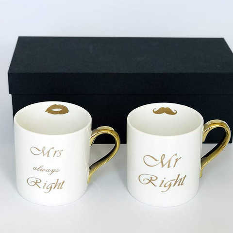 Clapoyis マグカップ コーヒーカップ ペア おもしろ 結婚祝い カップル おしゃれ 北欧 ギフト箱入り 2客 ホワイト 磁器 ボーンチャイナ メンズ レディ C001