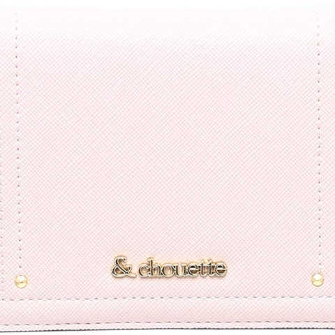 【セット品】& chouette &シュエット シンプル ミニ財布 2つ折り 財布 レディース サイフ さいふ サマンサ かぶせ財布 二つ折り ミニ財布 (財布、チャーム)