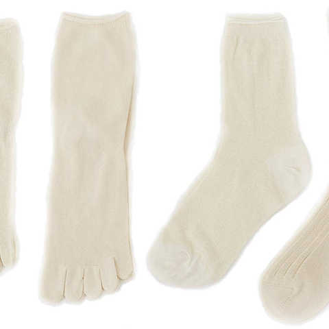 千代治のくつ下 冷えとり靴下 4足重ね履きセット 日本製 シルク100%とオーガニックコットン100%