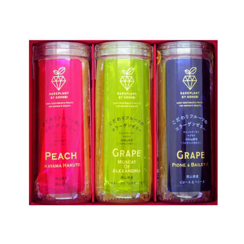 こだわり果実のフルーツコラーゲンゼリー 岡山3種セット