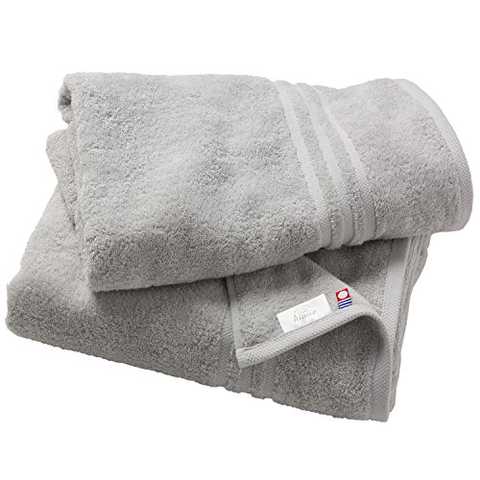 hiorie(ヒオリエ) 今治タオル 認定 バスタオル HOTEL'S ホテルズ 2枚セット シルバーグレイ 日本製 今治ブランド