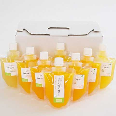 ギフト みかんゼリー 国産 愛媛産 送料無料 170g×8本 オールスター食べ比べセット