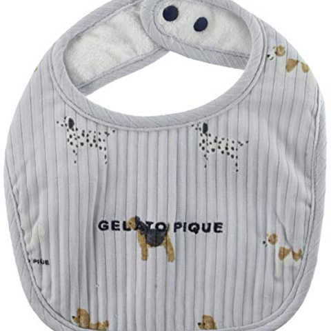 [ジェラート ピケ] DOG柄babyスタイ PBGG201727 BLU 日本 F (FREE サイズ)
