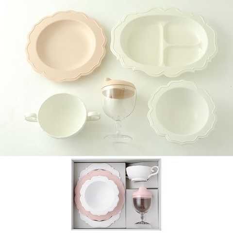 Reale レアーレ フルセット（スープカップ、グラス＆キャップ、三食プレート、プレート＆ボール） ピンク