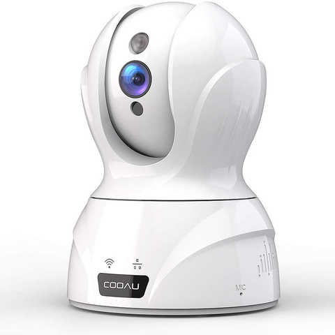 【2019最新型400万画素】COOAU ネットワークカメラ 4MP高画素 自動追跡 顔認識 音声検知 IP監視防犯ペットカメラ WiFi強化 双方向音声 動体検知 警報通知 暗視撮影 録画可能 遠隔操作 ベビーペットねこ犬モニター 老人見守り 留守番 スマホ/iPad/パソコン対応 技適認証済み 日本語アプリ対応 日本語説明書付き 白色 