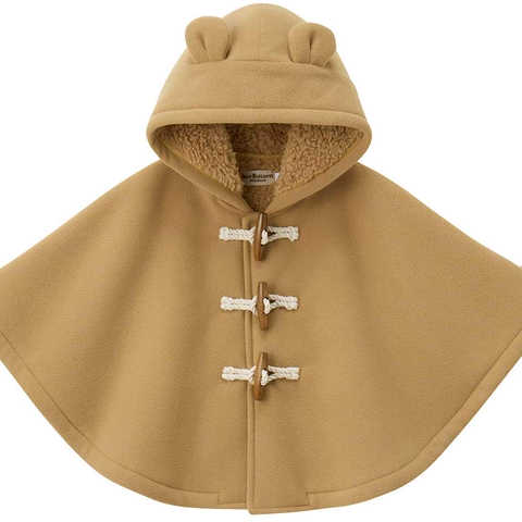 [ミキハウス ホットビスケッツ] マント 73-3801-978 (ﾌﾘｰ, ﾍﾞｰｼﾞｭ)