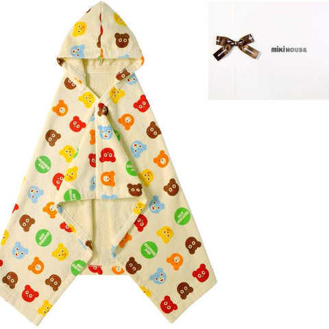 [ミキハウス ホットビスケッツ] バスポンチョ ギフトセット 70-8103-951 (マルチ)