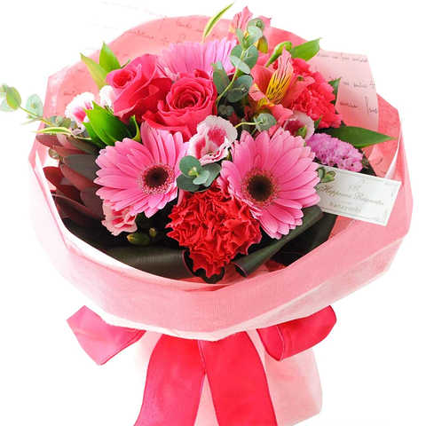 花由 そのままブーケ 花束 ホットピンク マケプレプライム便