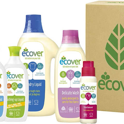 ECOVER洗剤ギフトECG-50-6  (食器用洗剤+洗濯用液体洗剤+おしゃれ着用洗剤+部分洗い用洗濯洗剤+キッチンスポンジ)
