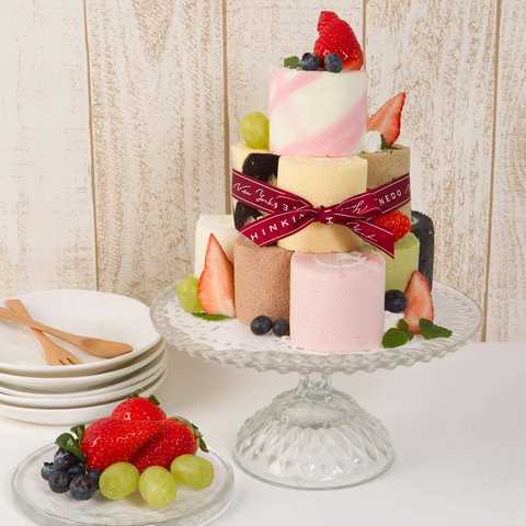 新杵堂　ロールケーキタワー 9個入り 1箱