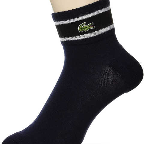 [ラコステ] SOCKS [公式] ボーダーリブニットショートソックス メンズ