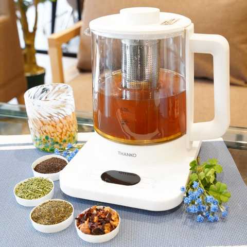 THANKO 煮出し＆温度調整ができる電気ティーポット