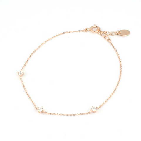 ピンクゴールドブレスレット