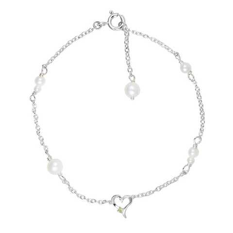 天然ダイヤとアコヤパールブレスレット