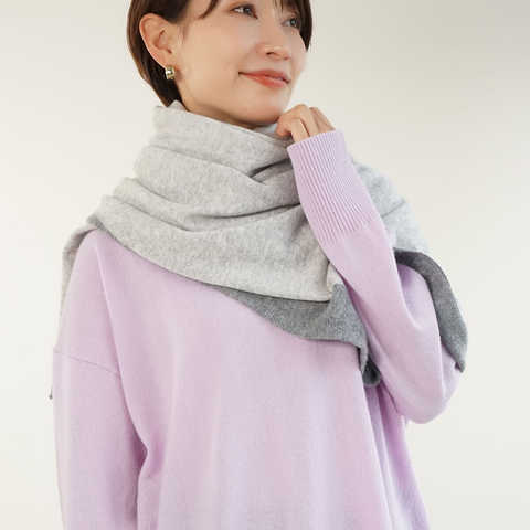 大判カシミヤニットストール